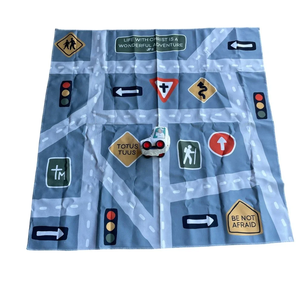 The Little Rose Shop JP2 Adventure Mat & Popemobile Toy Set Pope Mobile NEW